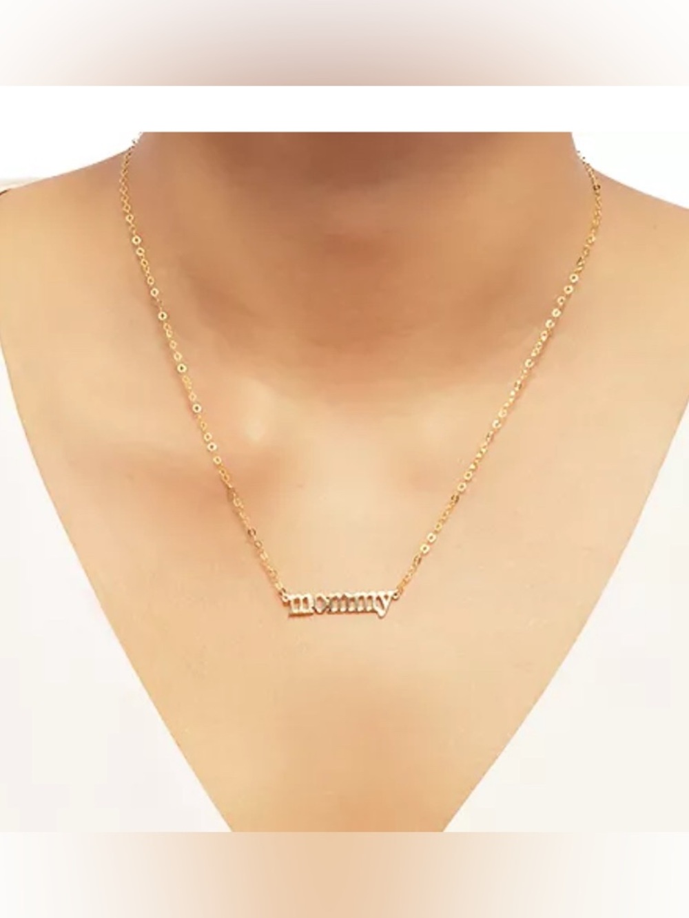 Mommy necklace NWT sterling silver gold-plated 14k gold 18” pendant Mother’s day
